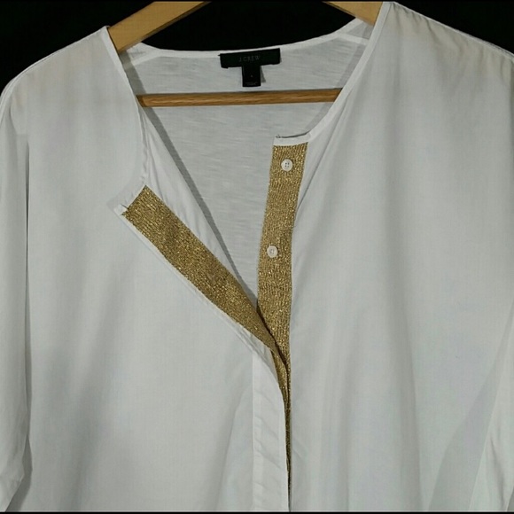 J.Crew top with pretty gold detail!! - Picture 2 of 5
